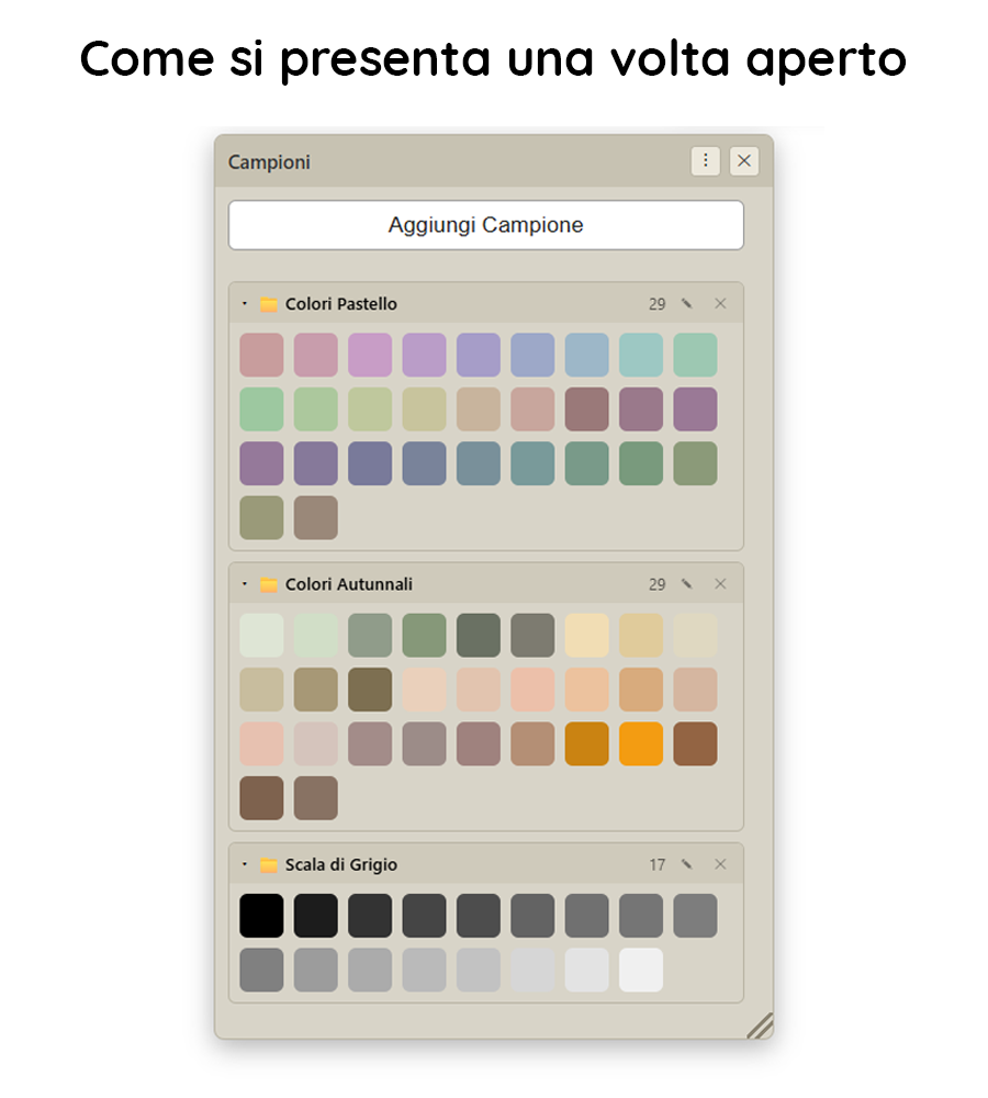 Pannello Campioni