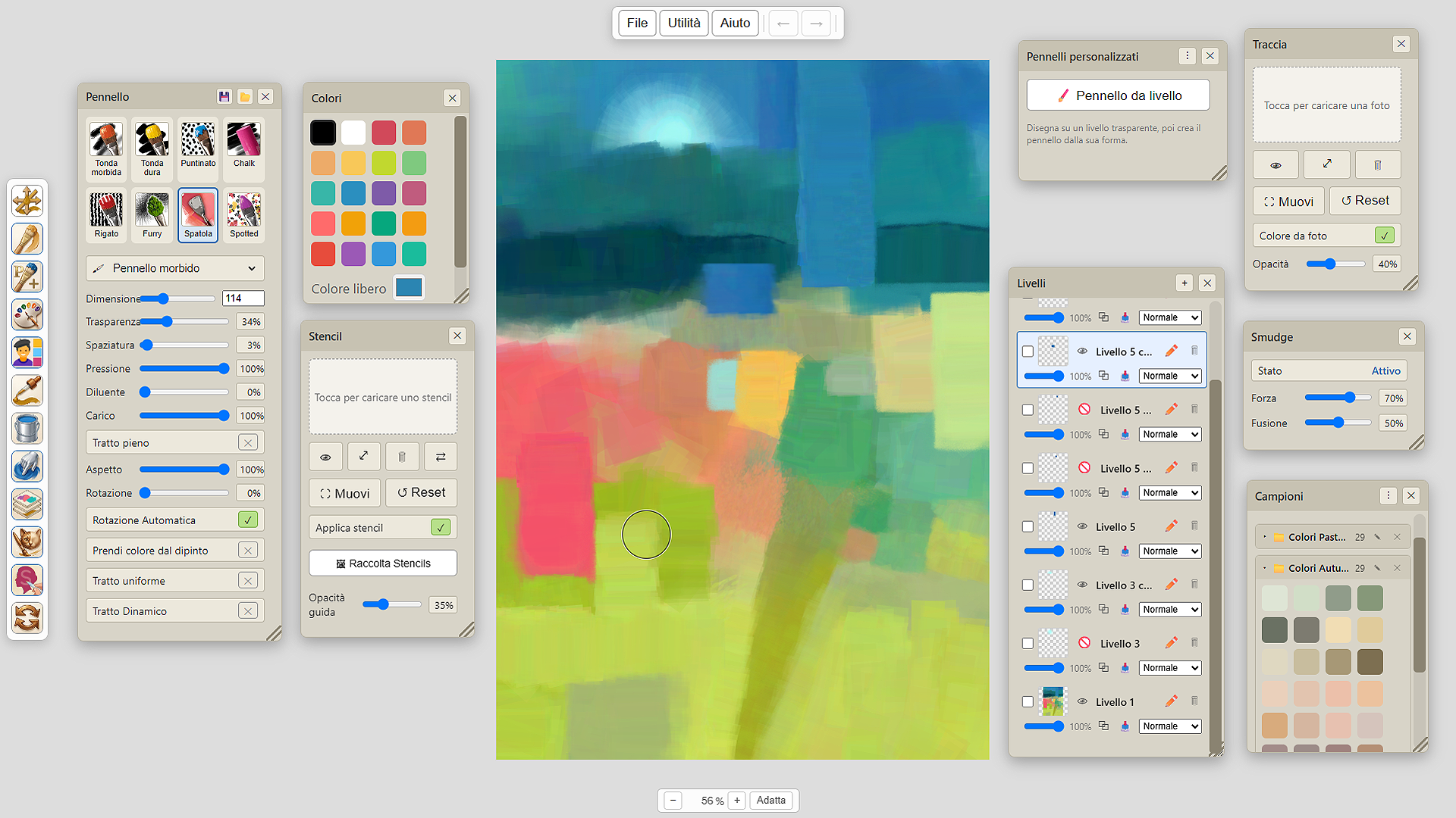 Interfaccia principale di FiorePaint