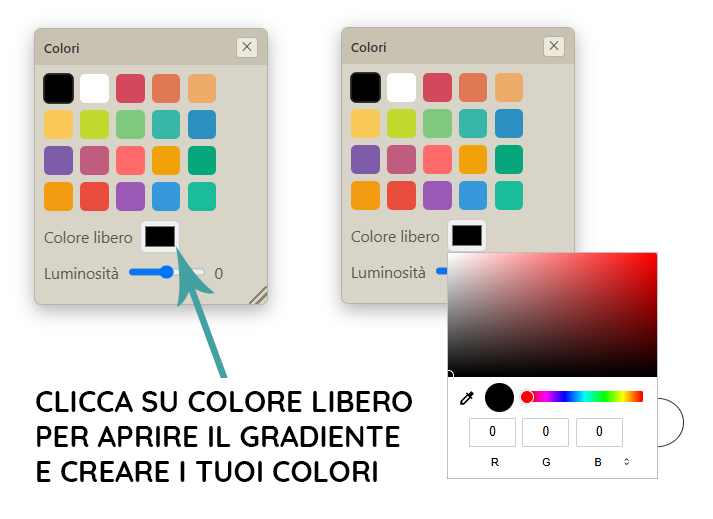 Pannello Colori